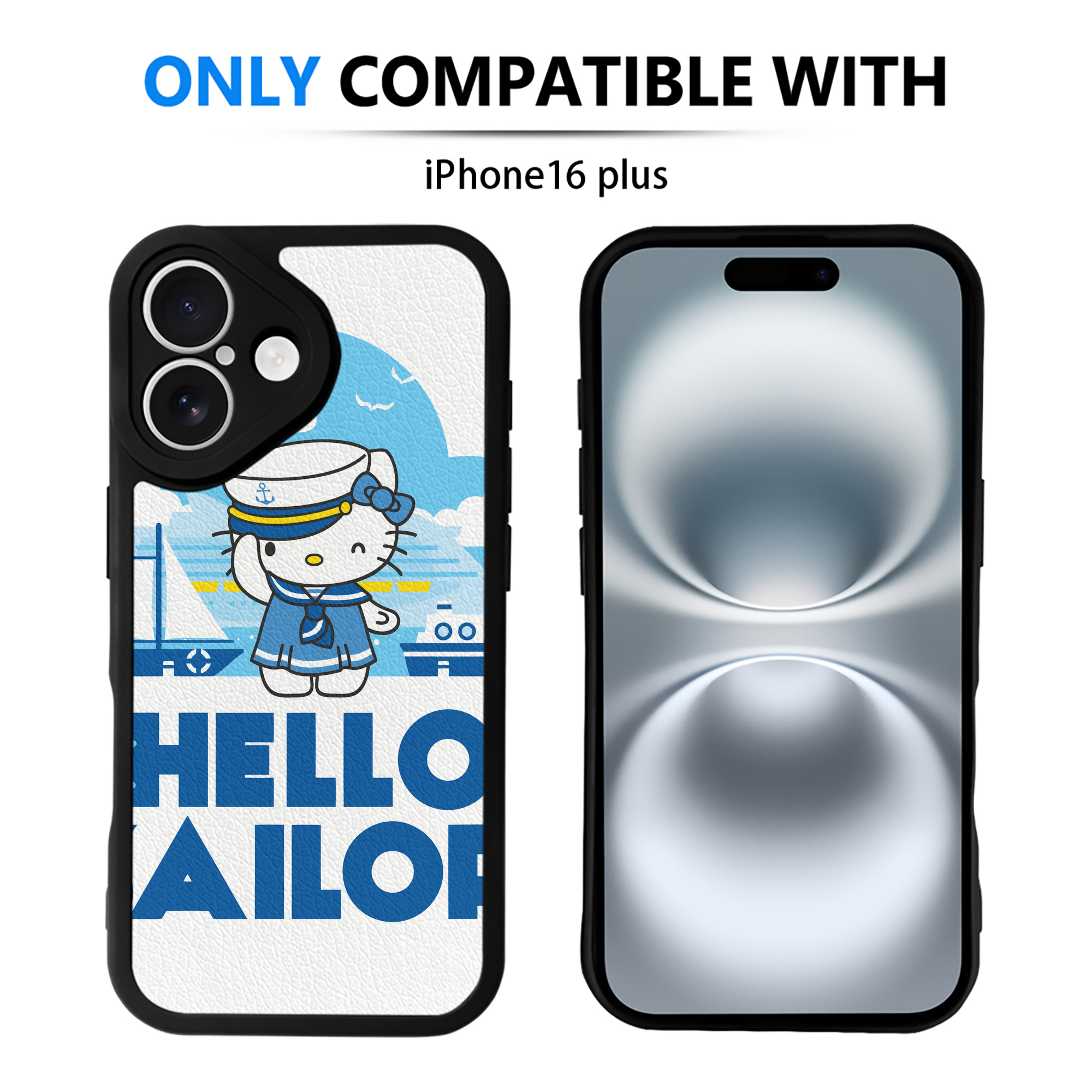（画像用） Hello Kitty ハローキティ 【iPhone 16シリーズ対応】シリコンスマホケース（レザー調） 材質：シリコン
